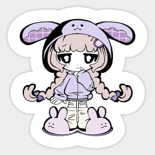 Emo Girl Cartoon Style Sticker